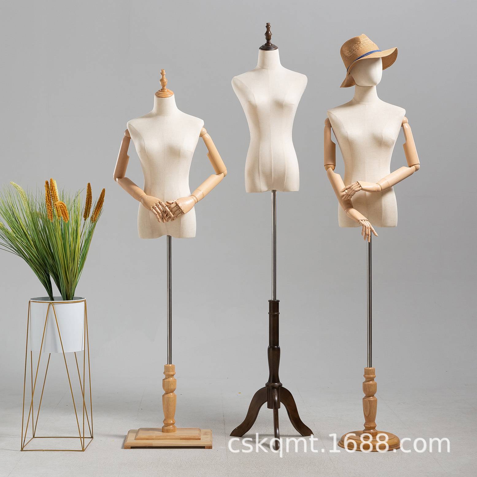 模特道具女半身服装店人台展示架带头女装橱窗假人模型全身模特架
