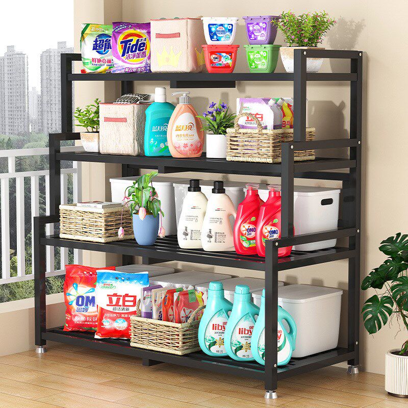 阳台洗衣机旁f置物架多层收纳架洗手间落地式储物架角落多功能架