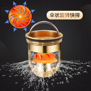 防返水螺纹地漏芯止逆阀全铜卫生A间防臭通用防回水倒流防溢水神