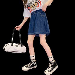 女童牛仔短裤夏装2024新款儿童外穿裙裤洋气时髦夏季薄款女孩裤子
