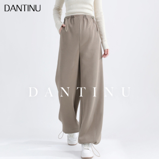 外穿宽松大码 秋季 无托腹阔腿秋V冬加绒加厚卫 2024新款 孕妇运动裤