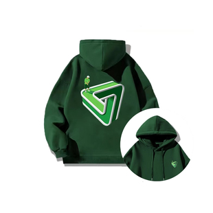 大码300斤美式潮牌重磅连帽卫衣男女秋冬季加绒加厚宽松运动外套2