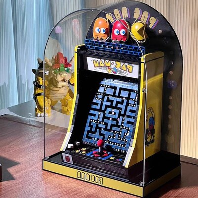 2025新款吃豆街机游戏机男孩女孩拼装积木玩具成人儿童玩具10323