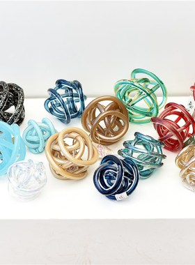 每周一三五10点上新/抽象艺术现代彩色玻璃摆件办公室Z桌面装饰品