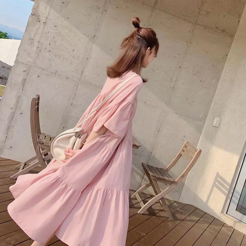 孕妇装春新款时尚套装洋气时髦宽松上衣女孕妇裙夏装小.个子连衣