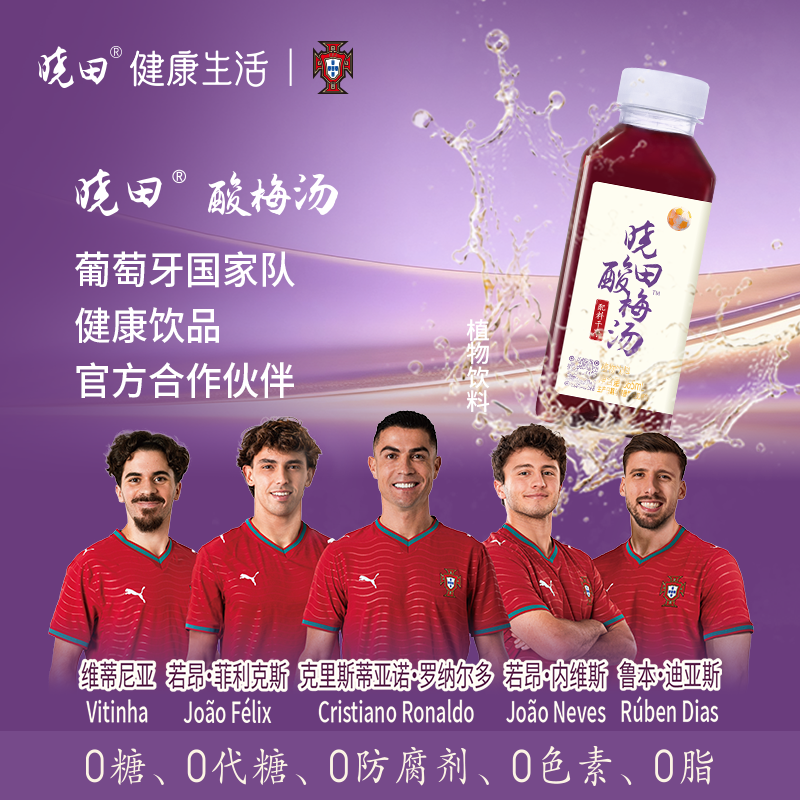 0糖晓田酸梅汤365ml*16瓶/箱