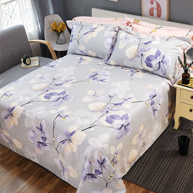 纯棉床单单件双人1.5/1.8/2米全棉单人简约棉布被单学生1/1.2m床