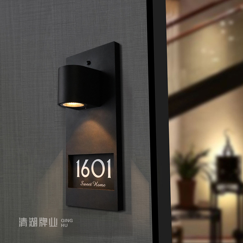 门牌定制高档智能k感应发光数字家用入户门号牌酒店会所包厢号码