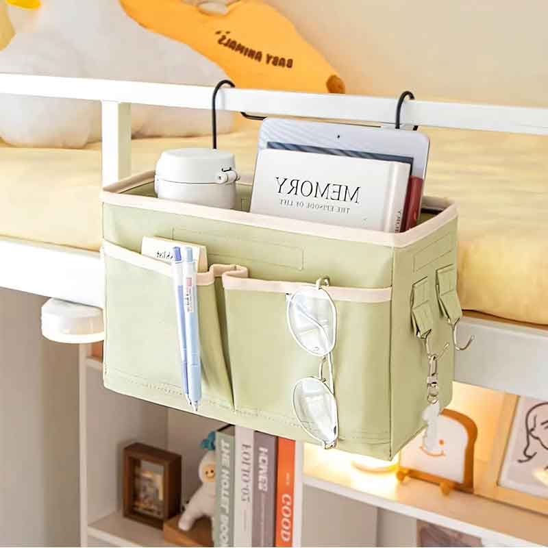 床头置物架宿舍上铺神器大学生床边挂篮床上布艺挂篮寝室收纳挂袋