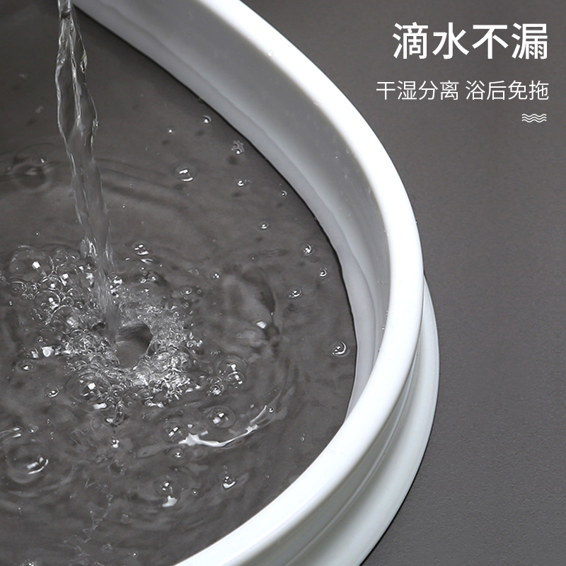 弧形浴帘杆套装免打孔磁性防水挡水D条卫I生间浴室不锈钢L型挂帘