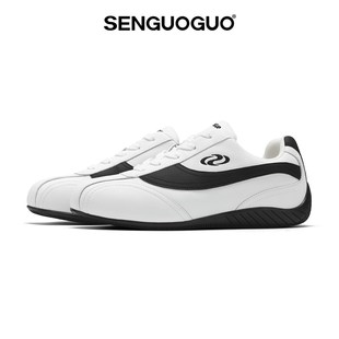 森果果 赛车鞋/基础款白色德训鞋男2025K夏季新款内增高鞋子板鞋