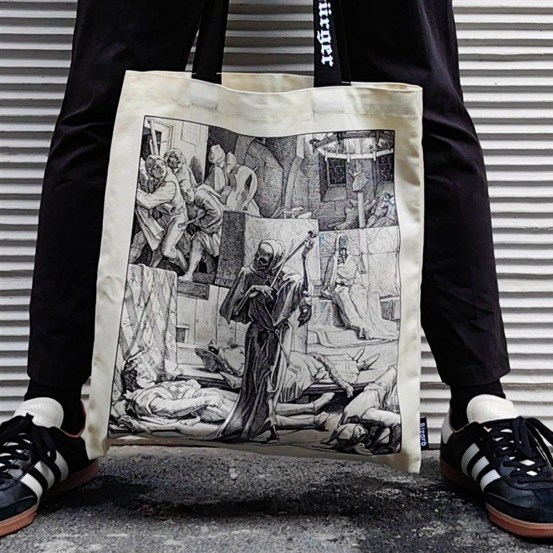 雷特尔死神主l题双面木刻画大容量单肩帆布包,箱包皮具/热销女包/男包,时尚帆布包,淘宝优惠券,粉丝福利购,淘宝优惠卷