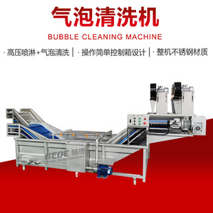 厂家销售气泡清洗机 长寿菜清洗风干流水线 耐用型蔬菜清洗机