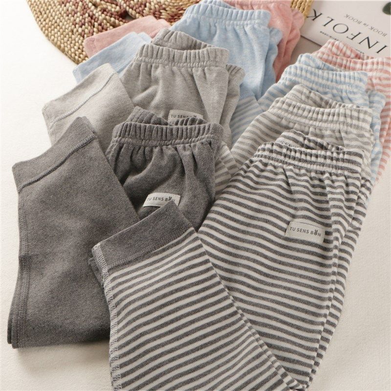 无骨秋冬男童睡裤纯棉加厚衬裤大中小男孩儿童宝宝青少年打底秋裤