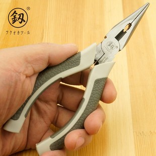 福冈釰牌尖嘴钳多功n能电工钳子手工钓鱼钳尖口针嘴钳尖咀尖头钳
