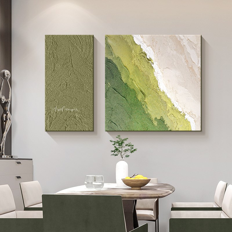 现代简约餐厅装饰画立体砂岩肌z理挂画餐桌背景墙艺术高级感壁画图片