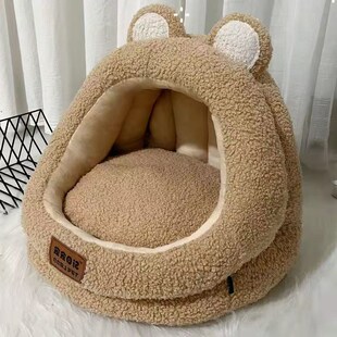 猫窝四季 P安全感宠物幼猫睡 通用冬天保暖冬季 狗狗窝猫咪半封闭式