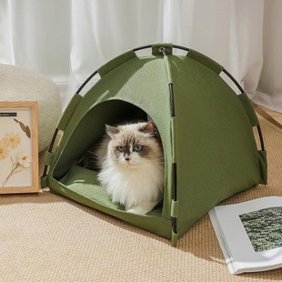 宠物帐篷a可拆洗狗窝猫窝冬季 通用成猫房子猫帐 保暖半封闭式 四季