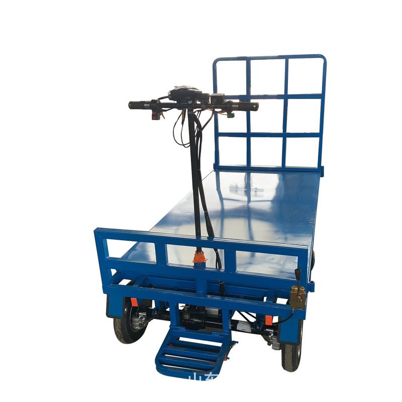 电动工具推车站架 n充电式四轮平板F搬运车 倒骑驴拉货升降平板车