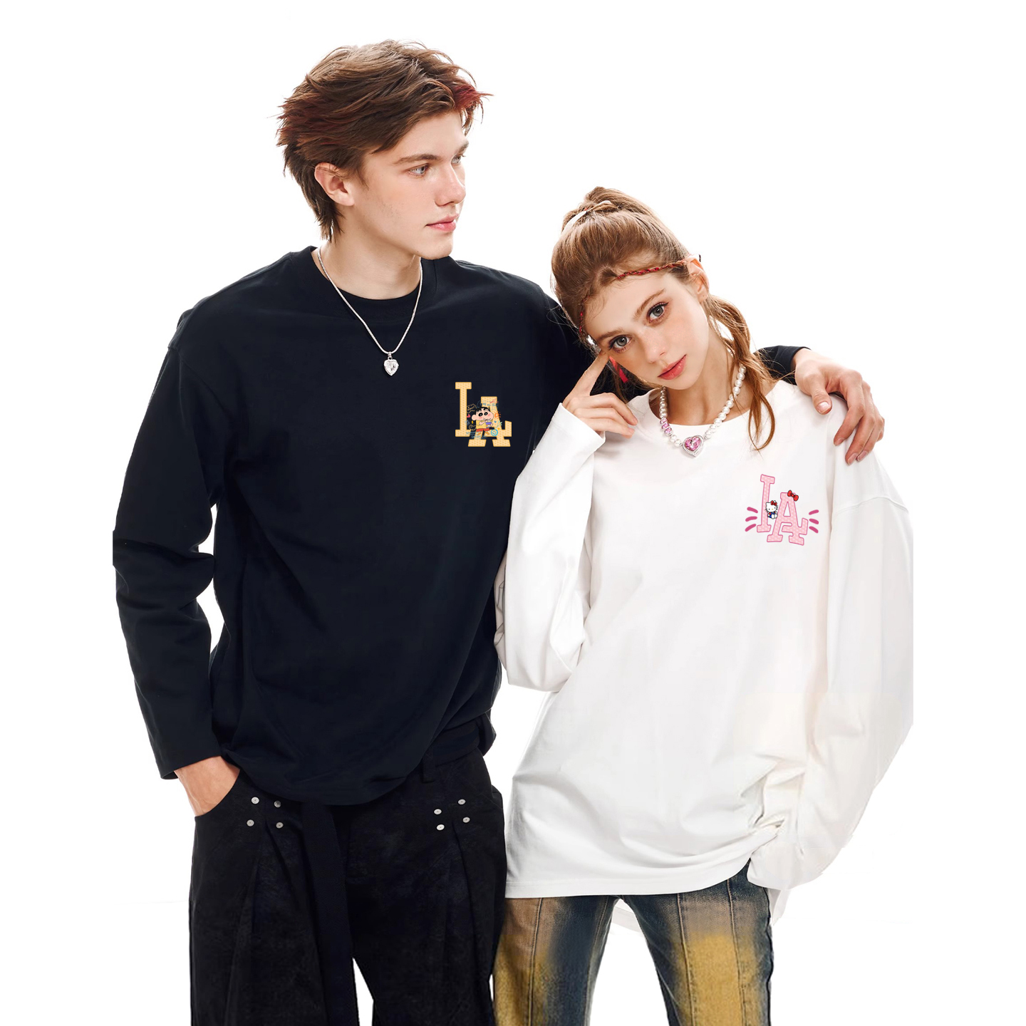 LA官方正品2025新款春秋季男女同款宽松潮牌休闲卫衣