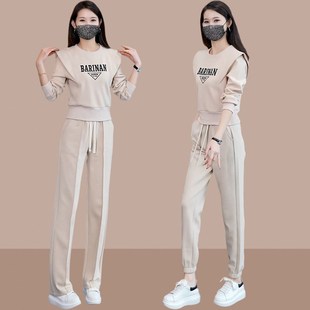 2024春秋季新款女士运动服套装休闲时尚洋气时髦两件套卫衣小个子