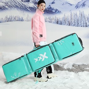XXX滑雪板包带轮单板包带轮双板包滑雪滚轮包双板雪板包可托运
