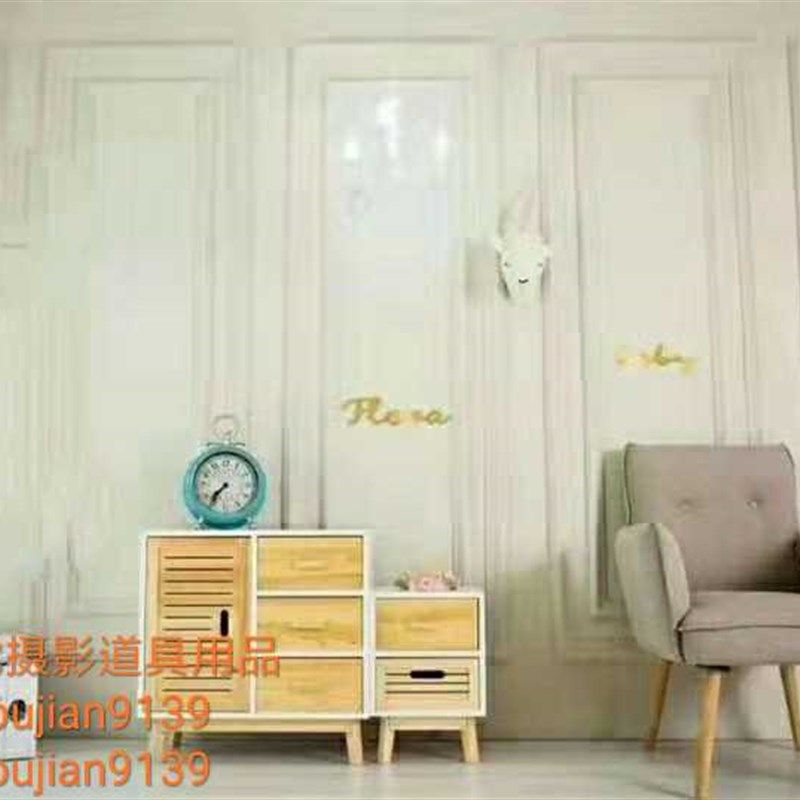 新款儿童实景棚婚纱实景影楼装修简易无闪棚店面设计制作w-5067