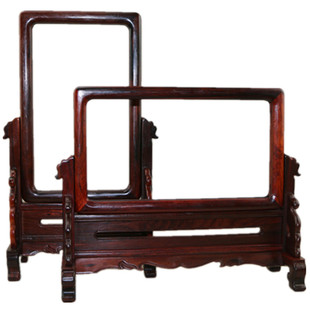 红木相框  红酸枝定制插屏框架 相框摆台实木画框红酸枝 瓷板画框