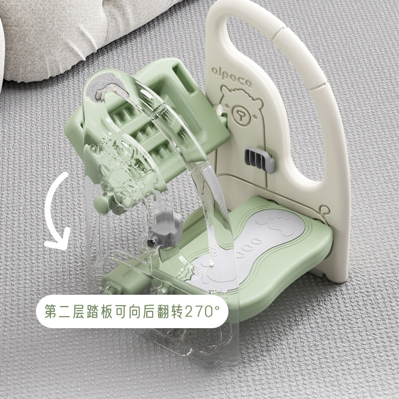 儿童洗手梯宝宝洗漱增扶手凳上床台阶脚踏凳洗脸垫脚踩脚凳
