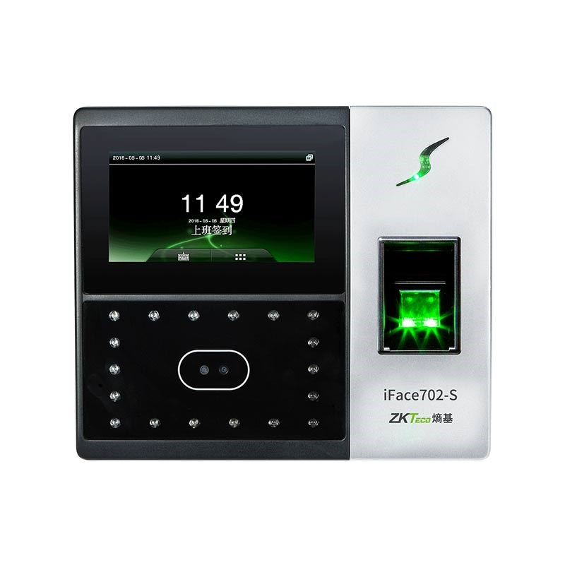 ZKTeco/熵基科技iface702-S人脸识别考勤机指纹面部考勤门禁一体