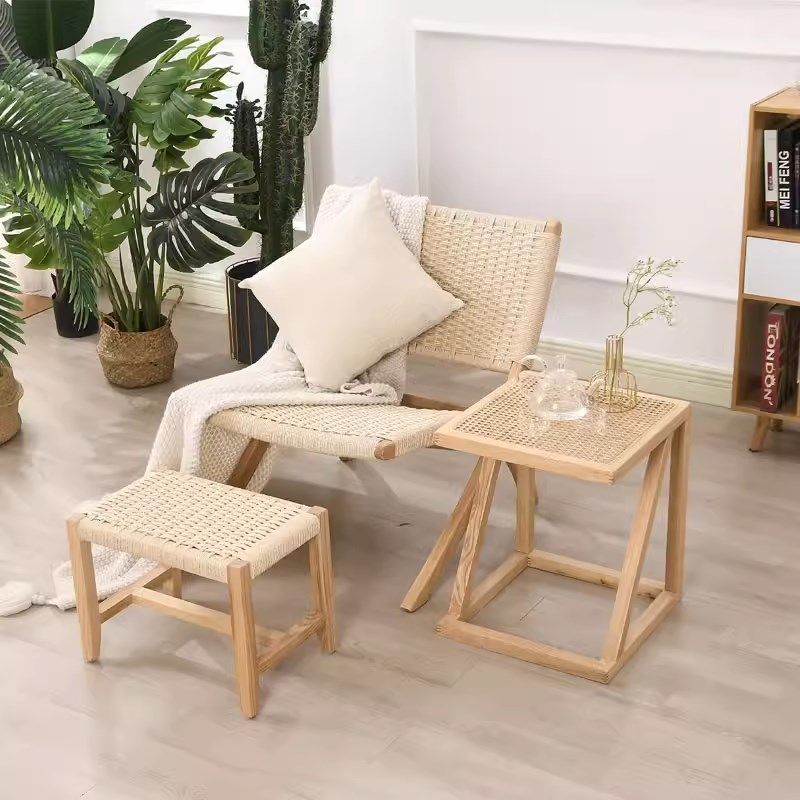 家用客厅阳台沙发椅实木藤编扶手椅单人沙发椅懒人设计,住宅家具,其它椅子,淘宝优惠券,粉丝福利购,淘宝优惠卷