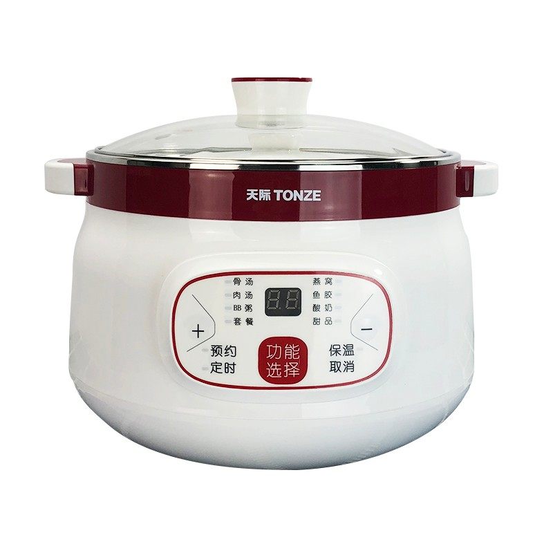 天际电炖炖锅隔水炖陶瓷电全自动煲汤煮粥煲家用燕窝炖盅人,厨房电器,电炖锅/煲汤锅/电炖盅,淘宝优惠券,粉丝福利购,淘宝优惠卷