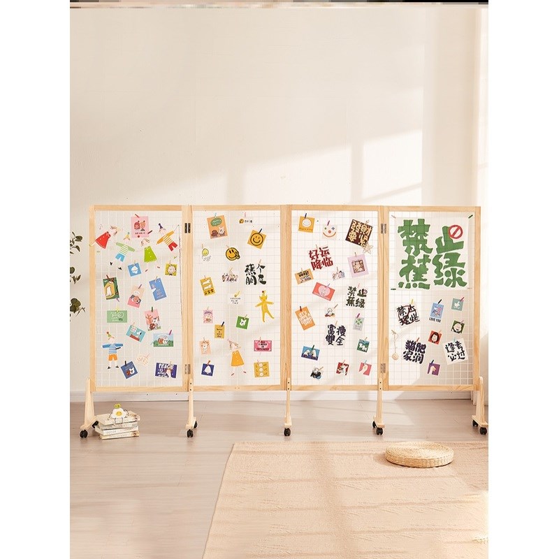 幼儿园美工区作品展示架创意环创小班中大班照片网格架