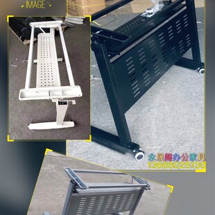 桌脚长条桌腿翻板桌架铁艺桌脚架子餐桌脚会议培训桌支架