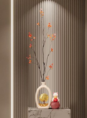 玄关装饰品摆件入户门电视柜高细长花瓶家居客厅艺术高级感壁龛