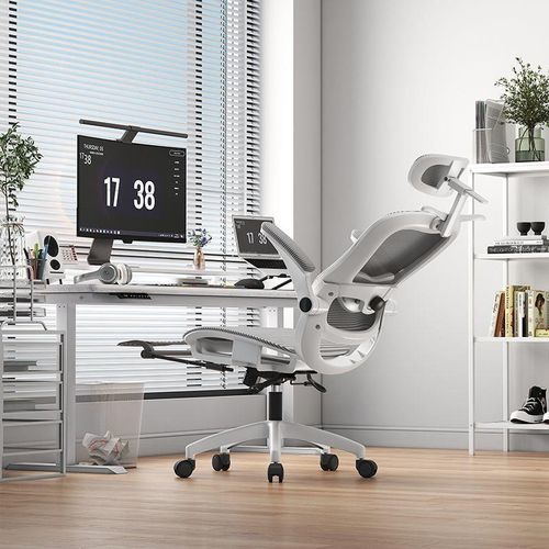 人体工学椅家用电脑椅子办公职员会议椅子可躺镂空坐垫3D头枕