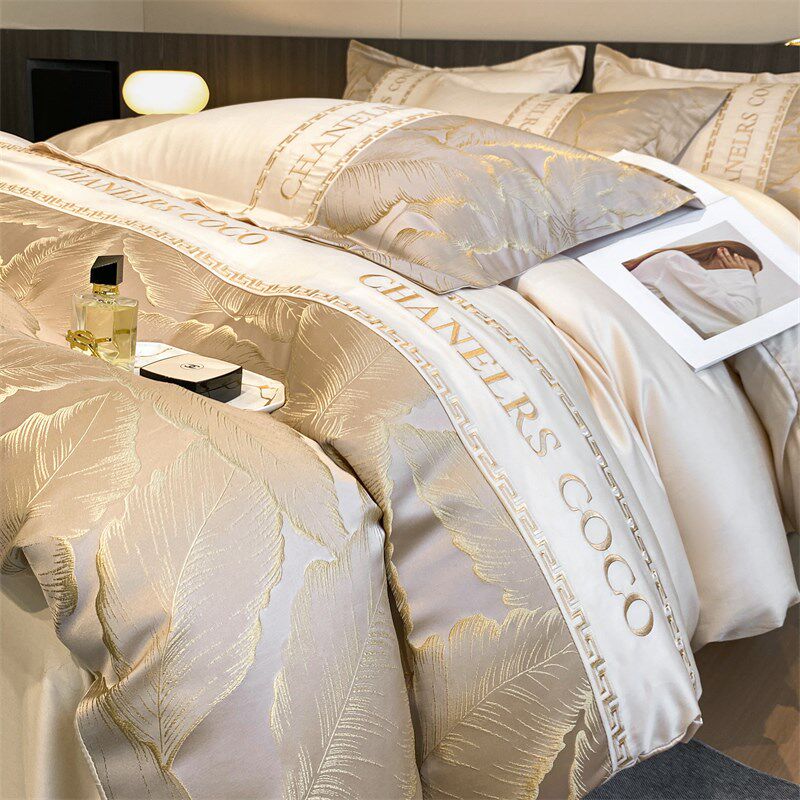 2024款高级感160支长绒棉四件套100全棉纯棉刺绣被套轻奢床上用品