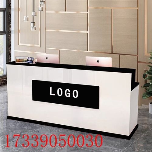烤漆接待台超市服装店美容院小型柜台简约现代办公吧台前台收银台