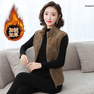 女士摇粒绒马甲冬季女款2024新款秋冬高级感加绒外穿冬天保暖厂家