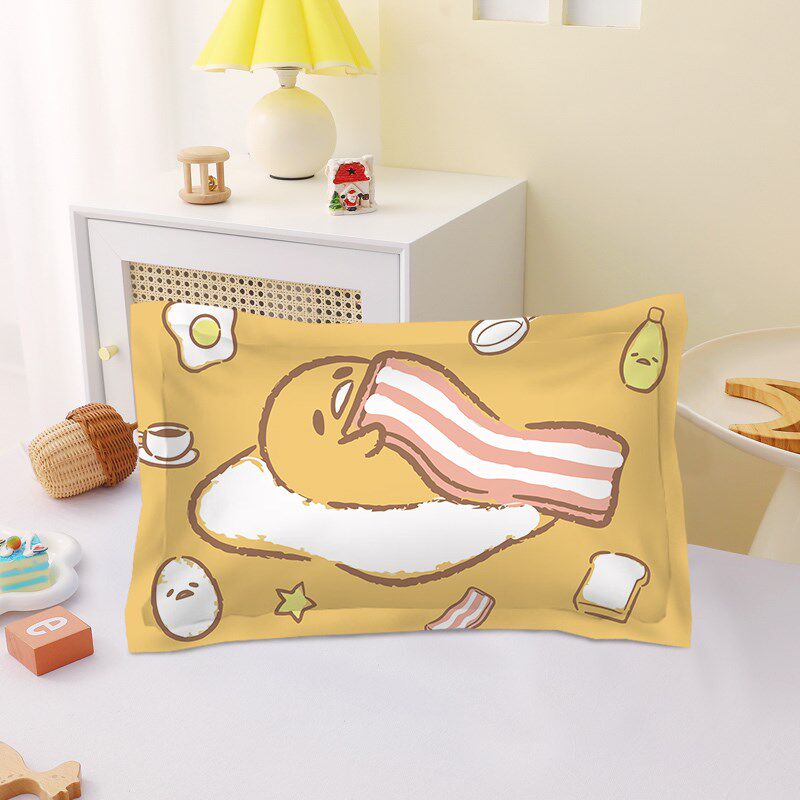 可爱儿童懒蛋蛋枕套来p图定做纯棉男女单人单个学生家用全棉枕头