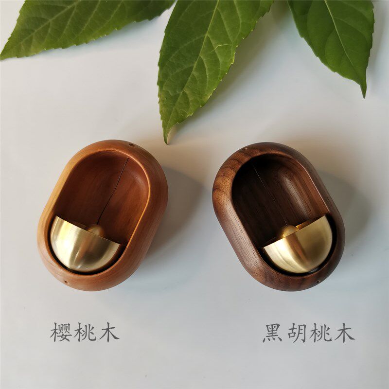 吸门式风铃日式实木纯铜乔迁创意生日礼物商铺进门提醒风铃门挂饰