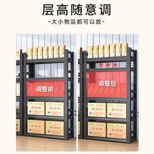 钢制货架家用置物架多层落地仓库阳台储物架杂物间商用超市铁架子
