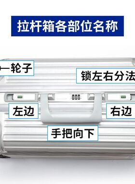 b309。行李箱密码箱锁配件锁扣拉杆G箱旅行箱包配件拉链箱配锁-e