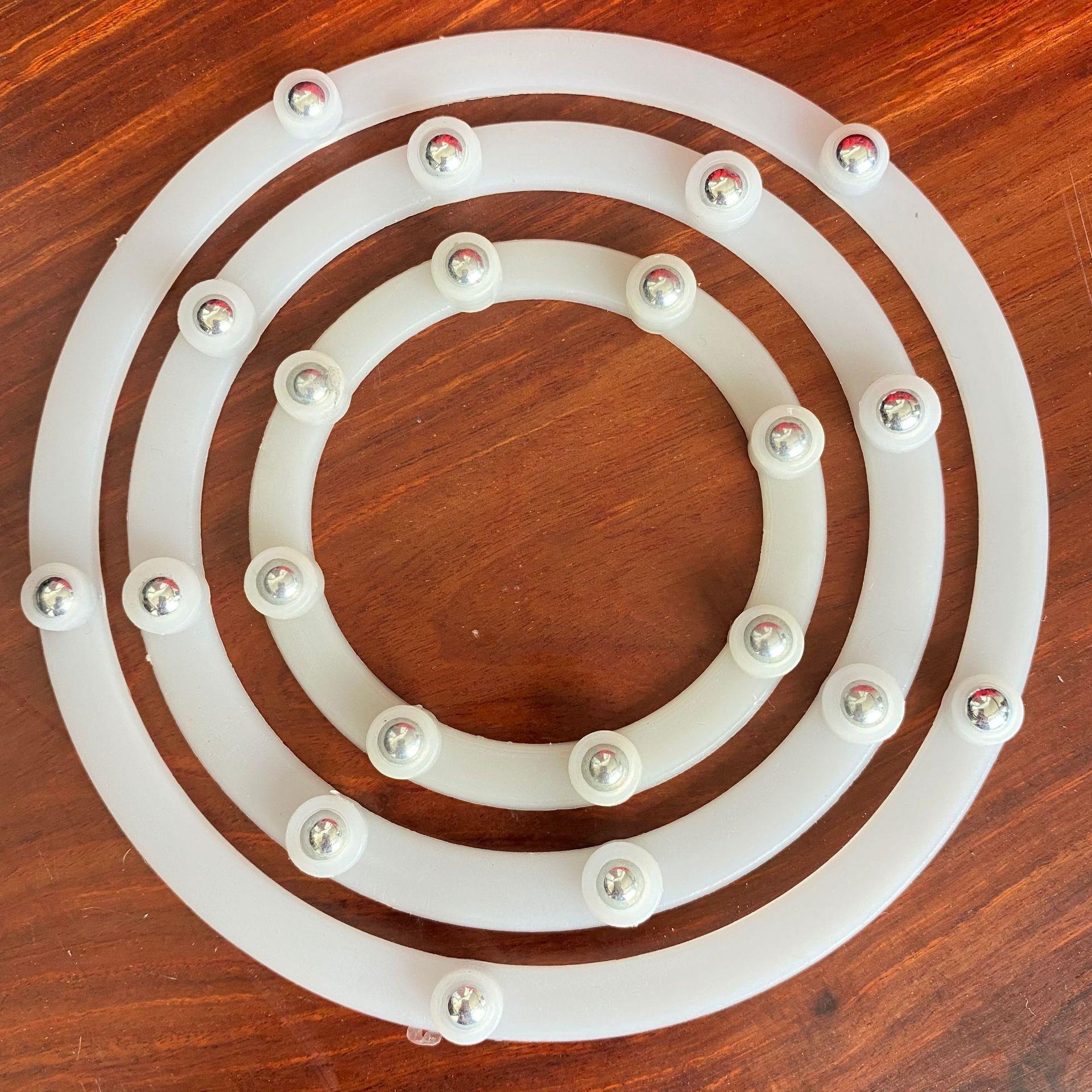 白黑塑胶转盘塑料旋转底座黑色转盘透明旋转底座家具配件PS转盘