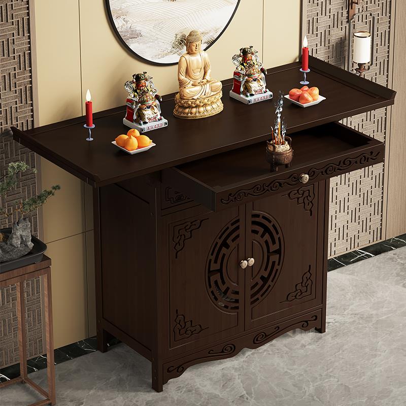 新中式佛柜立柜财神爷菩萨关公供奉台简约供桌神龛香案家用神台柜