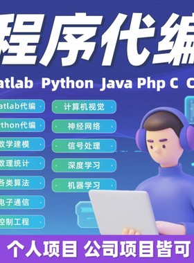 python代编程matlab定制程序代写代码编写算法C++代C语言帮做java