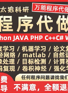 python代编程序机器深度学习代做C#C++C语言php代码定制程序java