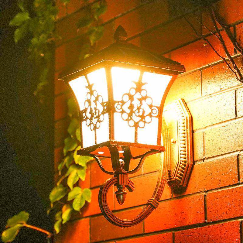 户外防水led福字庭院墙角灯别墅室外复古压铸铝墙壁灯太阳能壁灯,家装灯饰光源,景观庭院灯饰,淘宝优惠券,粉丝福利购,淘宝优惠卷