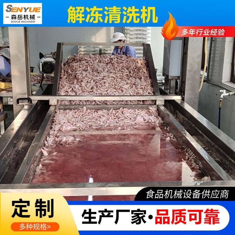 小型气泡解冻清洗机鸭肠解冻机鸡爪全自动恒温解冻机冷冻虾仁解冻