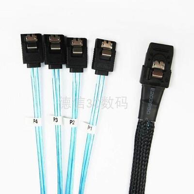 阵列卡主板连接背板Mini SAS SFF 8087转sata正向反接硬盘数据线